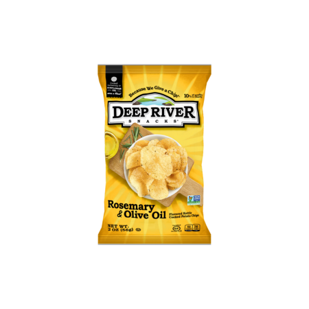 DEEP RIVER SNACKS Kettle Potato Chip Rosemary Olive Oil 2 oz., PK24 17486